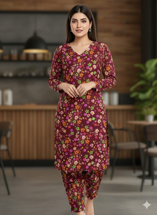 Ladies 2 Piece Un-Stitch Winter Suit Design 10